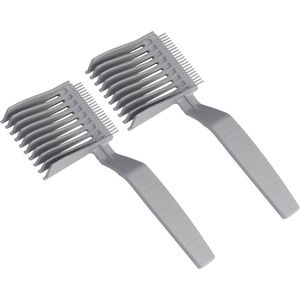 Barber Fade Comb, 2 stuks platte kam, haartondeuse kam, gebogen positioneringskam, professioneel voor salon, kapper