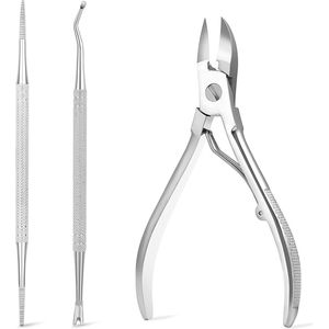 Nagelknipper, roestvrij staal, gepolijste manicure-pedicureset en ingegroeide teennagelgereedschapset - professionele nageltang voor sterke teennagels en vingernagels
