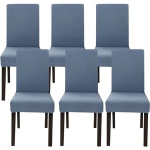 Stoelhoezen, set van 6 stretch, stoelhoezen voor eetkamerstoelen, schommelstoel, stretch stoelbeschermers, afneembaar, wasbaar, universeel, voor stoel, eetkamer, kantoor, banket, hotel