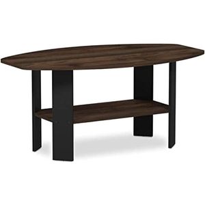 Simple Design salontafel, hout, Columbia Walnoot/Zwart, 54.61 x 54.61 x 41.28 cm