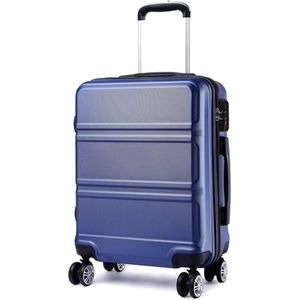 Koffertrolley harde handbagage dubbele wielen lichtgewicht ABS cabinetrolley reiskoffer cijferslot 55cm