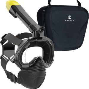 Snorkelmasker voor volwassenen | CO2 veilig* | Seaview Z bekend van YouTube | Volgelaatsmasker duikmasker volgelaatsmasker voor snorkelen | Snorkeluitrusting (L/XL, Zwart Premium)
