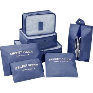Packing Cubes kofferorganizer, 7-delige set organisatoren, inpakhulp, ideaal als zeezak, handtas en rugzak, 4 kleuren, marineblauw