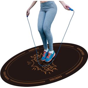 Jump Rope Mat Grote ovale schokabsorberende oefenmat dik, duurzame antislip Jump Rope mat voor thuis, gym en outdoor (55 x 36 ""x 6mm)