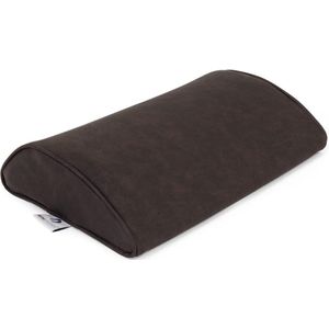 Lordosekussen Quality | ca. 37 x 23 x 7cm | hoogwaardige kunstlederen bekleding (antraciet-bruin)