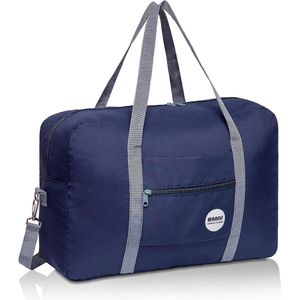 Handbagage-tas voor vliegentuig, reistas, small, opvouwbare handbagage, koffer, 55 x 40 x 20 cm, 45 x 36 x 20 cm, sporttas, ziekenhuistas, weektas, B - donkerblauw met schouderriem, 25L