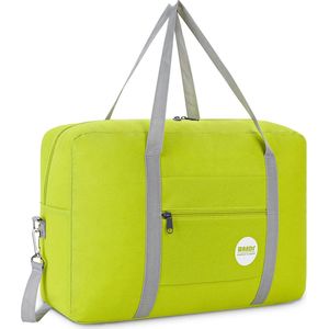 Handbagagetas voor vliegentuig, ricetas, small, opvouwbare handbagage, koffer, 55 x 40 x 20 cm, 45 x 36 x 20 cm, B - Fluorescerend groot met schouderriem