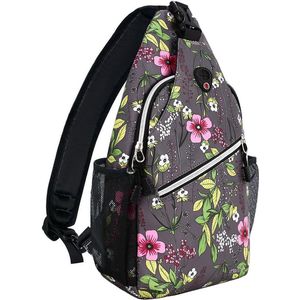 Sling Backpack Chest Pack, Travel Hiking Daypack Evergreen Crossbody schoudertas