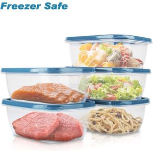 10 Stcs Rechthoek Plastic Porties Sets Met Deksels. Food Opbergkast, Containersets, Voedselopslag, Voedselcontainers, Plastic Container, Gebruik Voor School, Werk en Reizen, 500 ML Per Doos