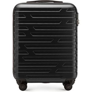 Stevige kleine koffer kofferwagen handbagage van WITTCHEN ABS 54 x 39 x 23 cm 2,8 kg 38 L grijze koffer voor handbagageplank Zwart