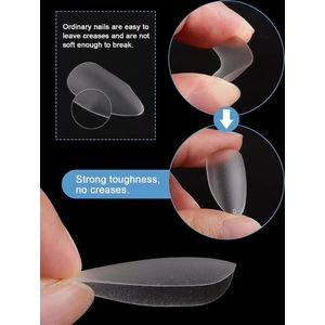 300 Stuks Volledige Cover Nail Tips Zachte Gelnagelpunten False Nagels Clear Nep Press on Nails voor Eenvoudige en Snelle Nagelverlenging Vrouwen Meisjes Nagelsalon (Medium Almond)