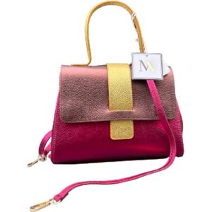 MONDIEUX MADAME - Hilda - handtas - roze/brons/goud schoudertas - Limited Edition - tas - Italiaans design - echt leder