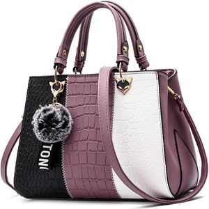 Wave Vrouwen Handtassen Messenger Bag Dames Elegant Schouder Vrouwelijke Tas Tote Voor Vrouwen (Purple)