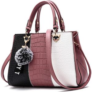 Wave Vrouwen Handtassen Messenger Bag Dames Elegant Schouder Vrouwelijke Tas Tote Voor Vrouwen (Pink)