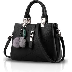 New Wave Dames Handtassen Messenger Bag Dames Handtas Vrouwelijke Tas Handtassen voor Dames Pompom Zwart