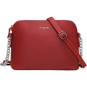 Dames Kleine Crossbodytas - Ketting Schoudertas Handtas PU Leer - Ritssluiting Messenger Tassen - Vrouwen Citytas Avondtas - Crossover Bag Reis Mode - Rood