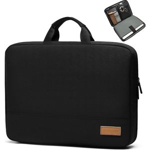 Laptop Hoes Sleeve Laptophoes Laptoptas 14 inch, TSA dunne laptophoes met handvat, duurzame waterbestendige draagtas voor zakenreizen Compatibel met MacBook HP Dell Lenovo notebooks