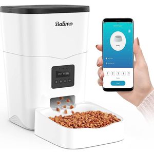 Automatische voederautomaat voor katten en honden, droogvoer, wifi en app-bediening, voederautomaat, 3L wifi-voederautomaat