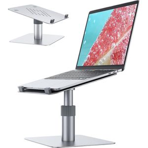 laptopstand 360 graden roterende, verstelbare laptophouder, universele ergonomische desktopondersteuning, geventileerd, lichtgewicht, voor 10 - 15,6 inch laptop, computer, notebook