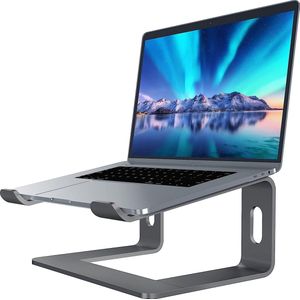 Laptopstandaard compatibel met Mac MacBook Pro Air, ergonomische standaard, compacte montagebeugel voor 10-15,6 inch laptop, LS1 grijs