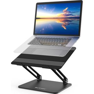 laptopstandaard, laptop verhoger met meerdere hoeken en warmteafvoer, verstelbare notebookstandaard compatibel voor laptop (10-15 inch) inclusief MacBook Pro/Air, Lenovo, Samsung, HP(Zwart)