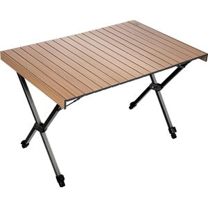 Opvouwbare campingtafel die opvouwbare aluminium opvouwbare draagbare tafel 108x71cm oprolbare picknicktafel 4ft in hoogte verstelbaar 4-6 personen voor tuin buiten picknick BBQ achtertuin