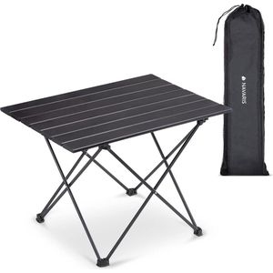 campingtafel - Inklapbaar campingtafeltje van aluminium - Opvouwbare tafel inclusief draagtas - Picknicktafel - Zwart