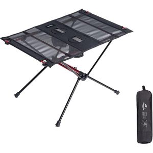 opvouwbare picknicktafel Aluminium campingtafel voor buitenkampeerders met 2 flessenrekken, ultralichte draagbare campingtafel voor buitenactiviteiten