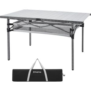 Aluminium campingtafel, tuintafel, oprolbare klaptafel voor 4-6 personen tot 80 kg
