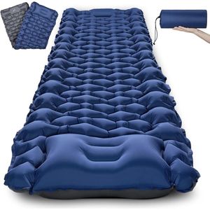 Isolatiemat, campingluchtmatras, zelfopblazend: Ultralichte slaapmat, opblaasbaar matras, outdoor, tent, dik, opvouwbaar, zelfopblaasbare thermo-isolatiemat voor trekking, strand, met kussen,