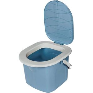 Home essential 1305 Jongens toilet BranQ mobiel campingtoilet 15,5 liter met max. draagkracht tot 120 kg, kunststof BPA-vrij PP, lichtblauw, kleine afmetingen 31x31x28 (LxHxB)