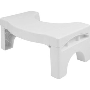 inklapbare opstap voor in de badkamer en de toiletruimte “Vital” in wit (41x22x17 cm)