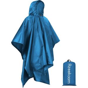 Regenjas Regen Poncho, Regenjas Waterdichte Unisex Camping Tent Camping Deken 3 in 1 Multifunctionele Regen Cape voor Outdoor Picknick Trekking Camping Vissen Jacht Trip