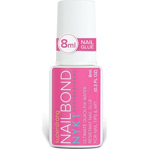 Nagel Lijm Extra Sterk Met Penseel (8ml) NYK1 Nail Bond Super Sterke Nepnagels Lijm Nagel Tips Lijm Voor Acryl Tips, Kunstmatige Nagels En Nepnagels Met Lijm Penseel - Anti-schimmel Nail Glue