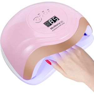 Nageldroger van 168 W, uv-led-nagellamp voor alle gelnagels, 10/30/60/99 seconden-timer, professionele nageldroger lamp met sensor, lcd-display, afneembare bodemplaat, sneldrogende nagellamp