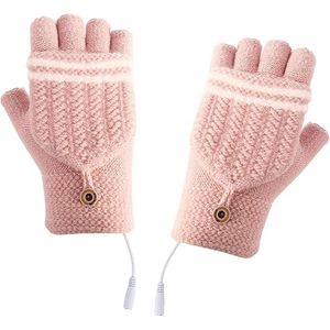 Unisex Dames & Heren USB Verwarmde Handschoenen Wanten Winterhanden Warme Laptop Handschoenen Volledig & Halfverwarmd Vingerloos Verwarmen Breien Handen Warmer Wasbaar Ontwerp