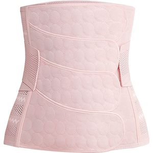 Postpartum ondersteuning buik 4 bijdragen postpartum buik wrap riem zwangerschap recovery girdle steungordel buikband buikband buikriem ondersteunt taille, rug en buik, roze, XL