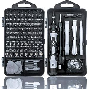 Schroevendraaierset, fijnmechanica, 115-in-1 mini-fijnmechanica-set, magnetische torx-bit, precisie-elektronica-reparatieset voor iPhone, laptop, tablet, horlogemakers, modelbouw, horloges, camera, brillen