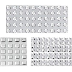 kogelwielen set van 4 - Driehoek - Plastic - Zelfklevende meubelwielen voor onder meubels en opbergdozen - Zwart