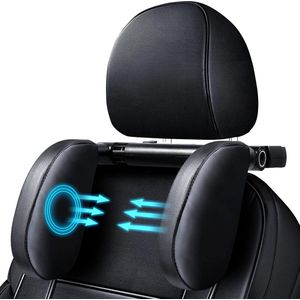 Hoofdsteun voor auto, hoofdsteun voor auto, met aromabox en haak, uittrekbare en afneembare hoofdsteun voor de auto, voor kinderen en volwassenen
