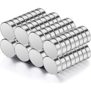 magneten, 64 stuks, mini-koelkastmagneten, 8 x 3 mm, ultra sterke supermagneten voor whiteboard, magneetbord, magnetron, oven, incl. fijne opbergdoos