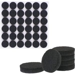 108 stuks viltglijders, zelfklevend, rond, 15 mm, zwart vilten pads, stoelen met 5 mm dik, meubelglijders, vloerglijders, bescherming van je meubels, vloeren