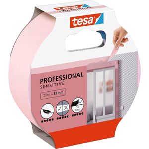 Afplaktape BEHANG - Dunne Afplakband voor Nauwkeurig Afplakken - Geschikt voor Gevoelige Oppervlakken Binnenshuis - 25 m x 38 mm