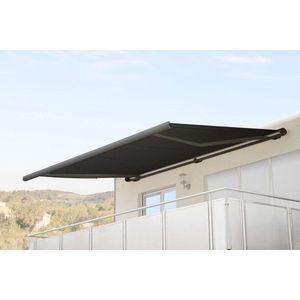 Cosmo Casa Electric cassette awning - Awning full cassette 4.5x3m - Anthracite polyester - Gray frame