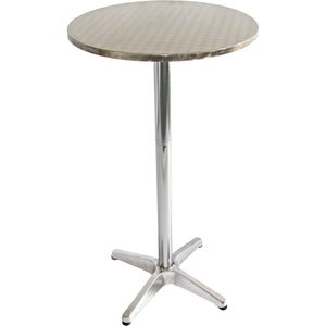 Cosmo Casa Bar Tafel - Bistrotafel - In Hoogte Verstelbaar - Basismodel - 70/110cm, Ø=60cm - Aluminium