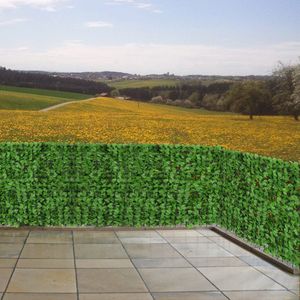 Cosmo Casa - Tuininrichting - Privacyhaag - Decoratief - Flexibel - Natuurlijke uitstraling - Textiel/PVC - 300x150cm Groen