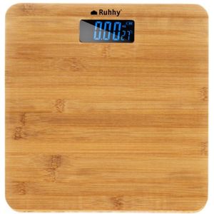 Bamboe Weegschaal - Personenweegschaal - Digitaal - tot 180 kg