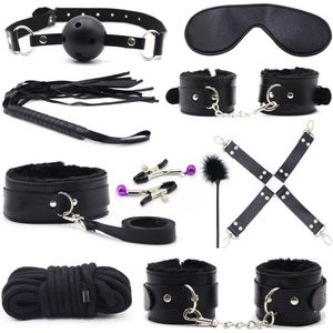 BDSM Starterset 10-delig - Perfect voor beginners - Bondage set - Speeltjes - Handboeien - SM set