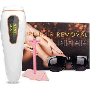 IPL Ontharingssysteem Set - Permanente & Pijnloze Haarverwijdering - 999,999 Flitsen - Dual Mode - Geschikt voor Gezicht, Oksel, Bikinilijn, Benen - Effectief Thuisgebruik