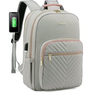 Rugzak voor dames, grote 15,6 inch laptoptas, rugzak, waterdicht, schoolrugzak, meisjes, tieners, dagrugzak, zwart, elegante rugzak, werktas voor school, universiteit, reizen, lichtrgijs